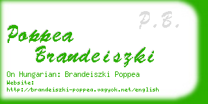 poppea brandeiszki business card